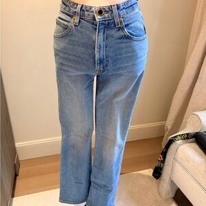 KHAITE Light Blue Straight-Leg Jeans